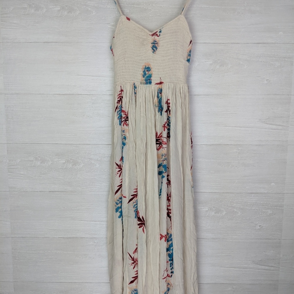 NWT Free People Ivory Smocked Beau Maxi Dress